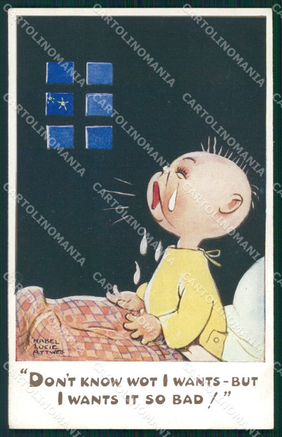 Mabel Lucie Attwell Valentine serie 1441 cartolina vintage postcard TC0339 – fronte