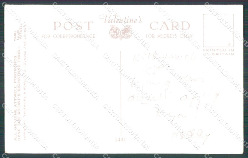 Mabel Lucie Attwell Valentine serie 1441 cartolina vintage postcard TC0339 – retro