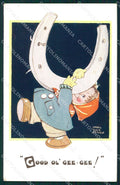 Mabel Lucie Attwell Valentine serie 1666 Horseshoe cartolina postcard TC0347 – fronte