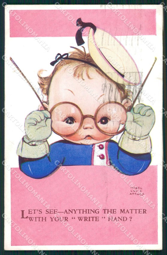 Mabel Lucie Attwell Valentine serie 3855 cartolina vintage postcard TC0353 – fronte