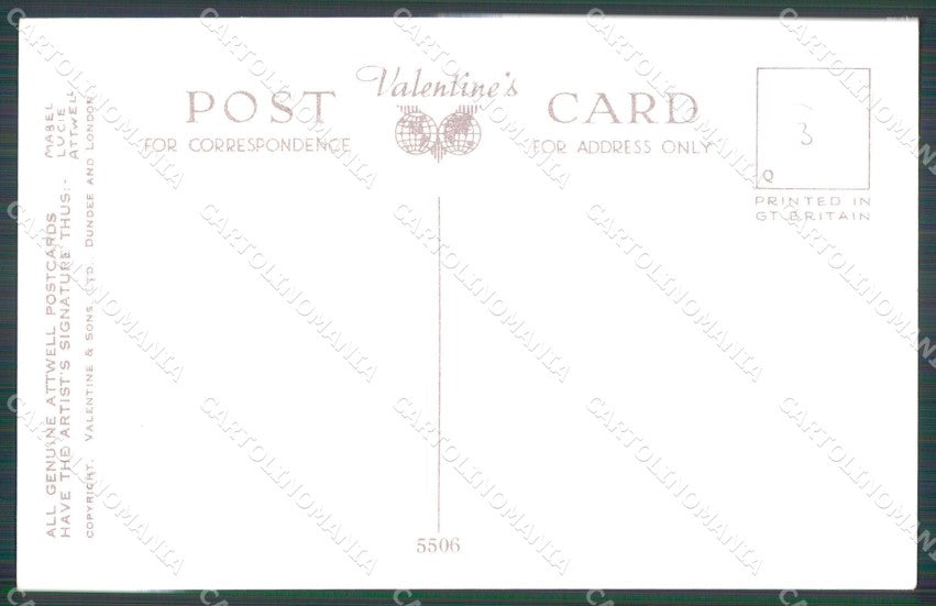 Mabel Lucie Attwell Valentine serie 5506 cartolina vintage postcard TC0354 – retro