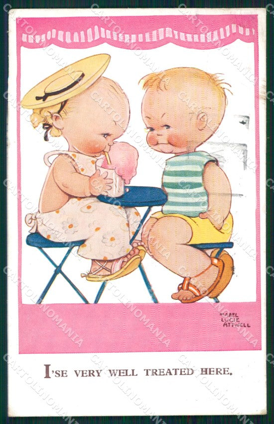 Mabel Lucie Attwell Valentine serie 3791 cartolina vintage postcard TC0358 – fronte