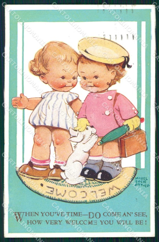 Mabel Lucie Attwell Valentine serie 394 cartolina vintage postcard TC0359 – fronte