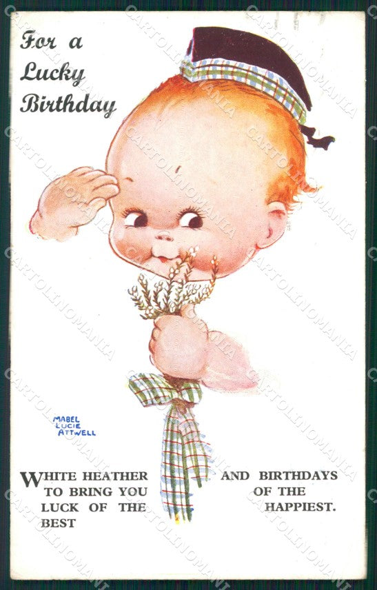 Mabel Lucie Attwell Valentine serie A/5 cartolina vintage postcard TC0360 – fronte