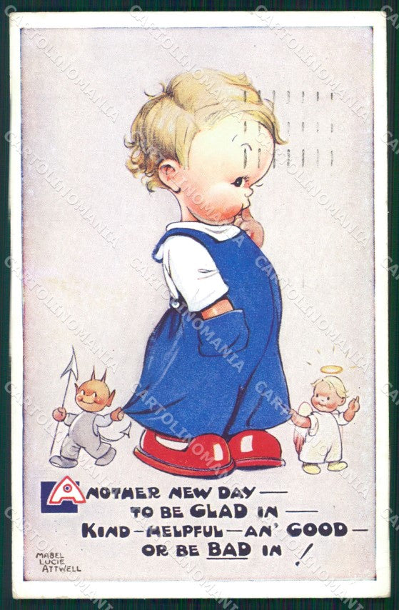 Mabel Lucie Attwell Valentine serie 796 cartolina vintage postcard TC0362 – fronte