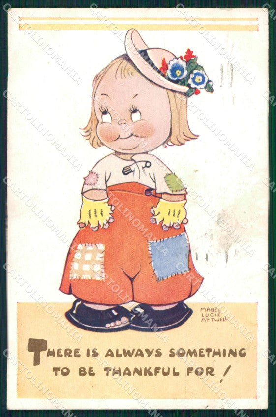 Mabel Lucie Attwell Valentine serie 1417 cartolina vintage postcard TC0363 – fronte