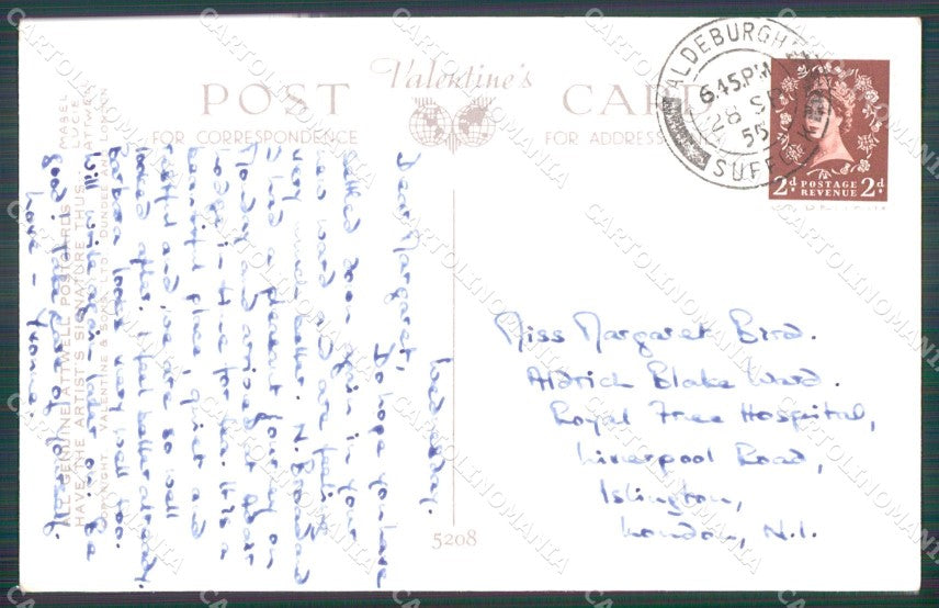 Mabel Lucie Attwell Valentine serie 5208 cartolina vintage postcard TC0364 – retro