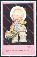 Mabel Lucie Attwell Valentine serie 3856 cartolina vintage postcard TC0365 – fronte