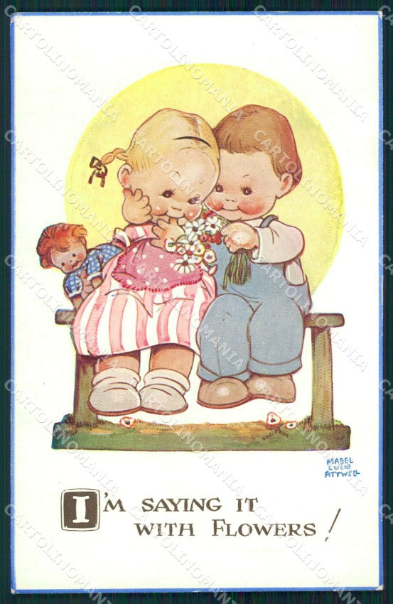 Mabel Lucie Attwell Valentine serie 1002 cartolina vintage postcard TC0371 – fronte