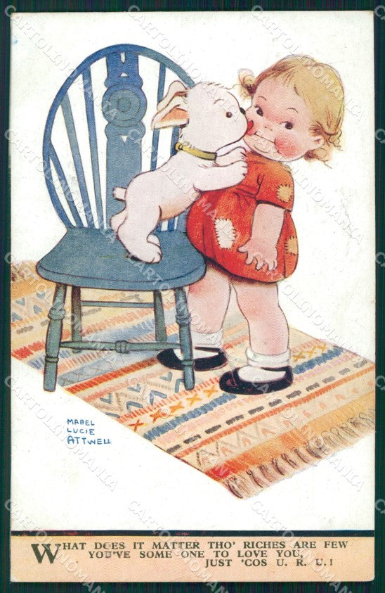 Mabel Lucie Attwell Valentine serie 1962 cartolina vintage postcard TC0372 – fronte