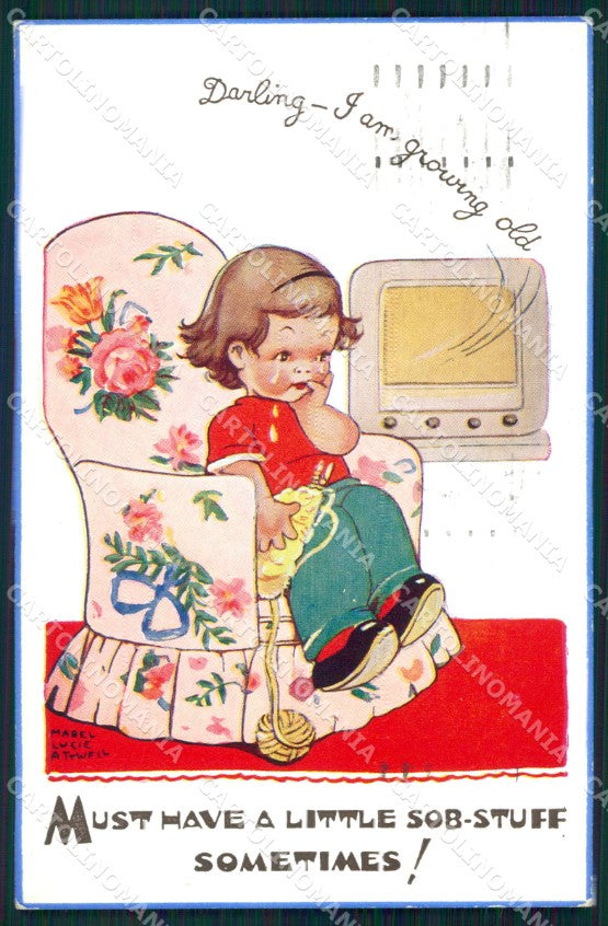 Mabel Lucie Attwell Valentine serie 5319 cartolina vintage postcard TC0382 – fronte