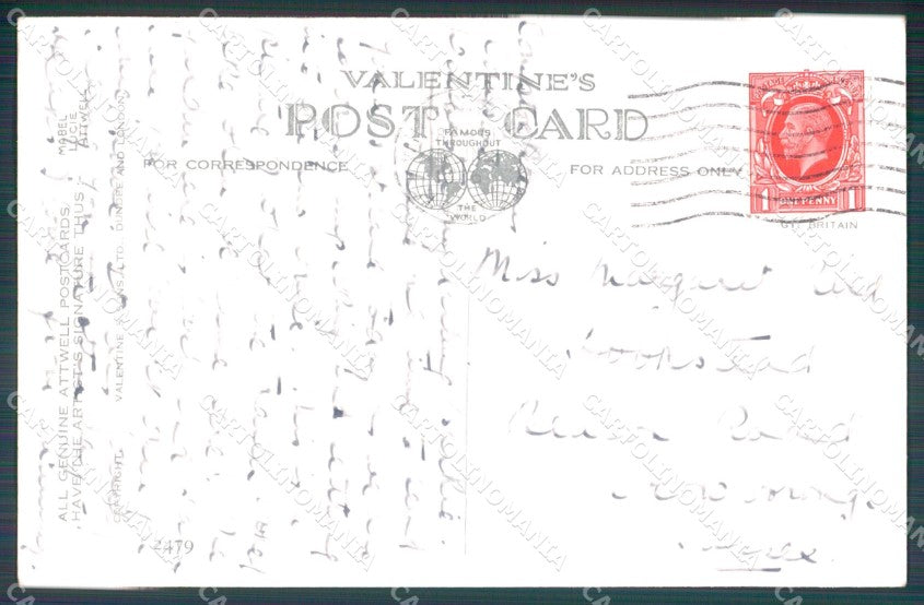 Mabel Lucie Attwell Valentine serie 2479 cartolina vintage postcard TC0387 – retro