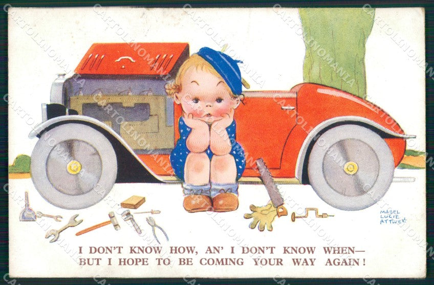 Mabel Lucie Attwell Valentine serie 1761 cartolina vintage postcard TC0388 – fronte
