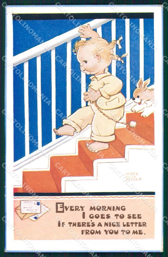 Mabel Lucie Attwell Valentine serie 1660 cartolina vintage postcard TC0397 – fronte