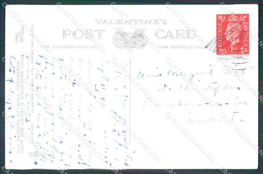 Mabel Lucie Attwell Valentine serie 396 cartolina vintage postcard TC0399 – retro