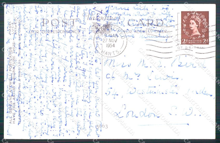 Mabel Lucie Attwell Valentine serie 5063 cartolina vintage postcard TC0412 – retro