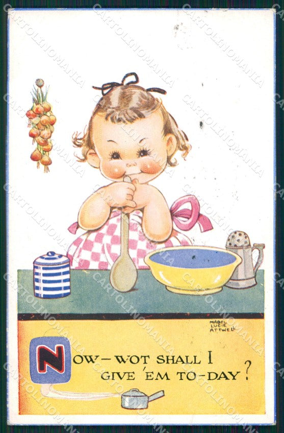 Mabel Lucie Attwell Valentine serie 808 cartolina vintage postcard TC0416 – fronte