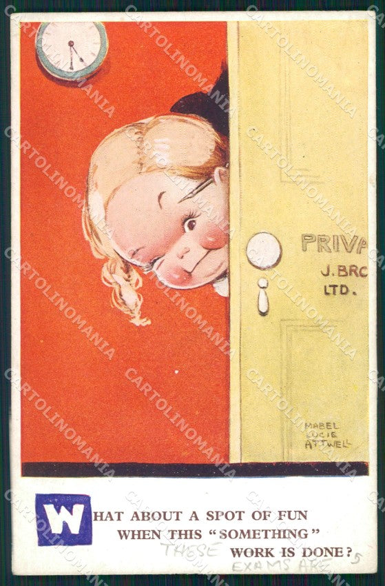 Mabel Lucie Attwell Valentine serie 2423 cartolina vintage postcard TC0418 – fronte