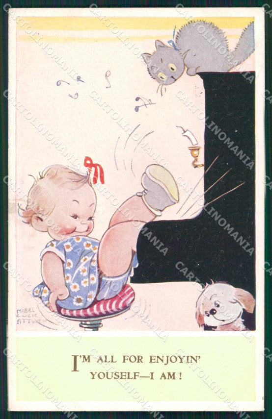 Mabel Lucie Attwell Valentine serie 618 cartolina vintage postcard TC0419 – fronte