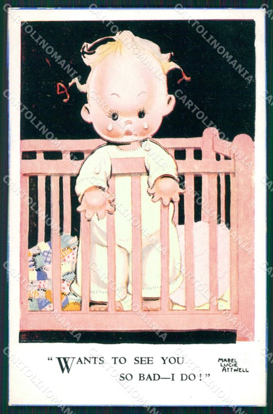 Mabel Lucie Attwell Valentine serie 878 cartolina vintage postcard TC0423 – fronte