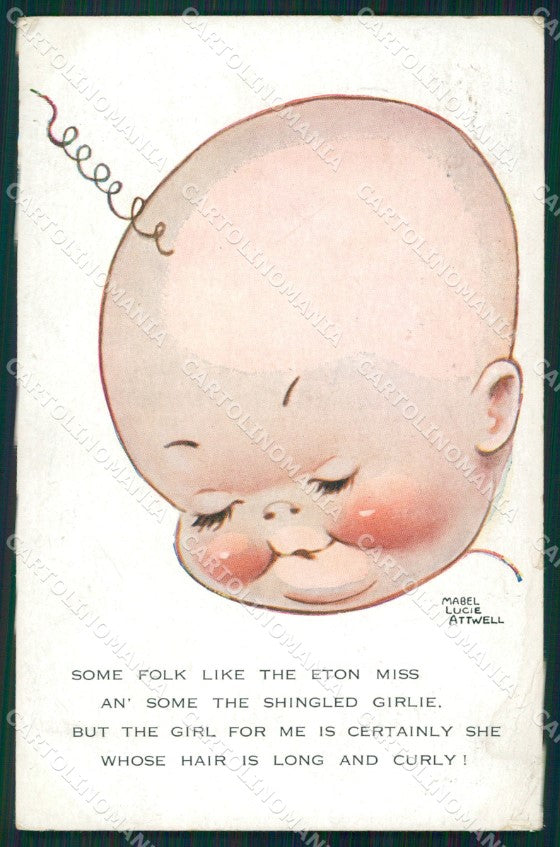 Mabel Lucie Attwell serie 1177 PIEGHINE SLIGHT CREASES cartolina postcard TC0430 – fronte