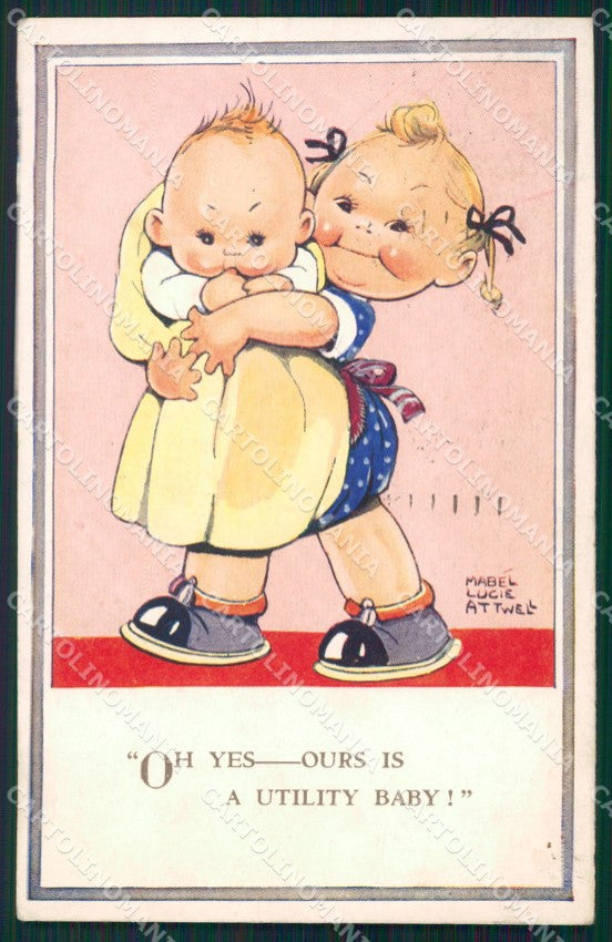 Mabel Lucie Attwell Valentine serie 756 cartolina vintage postcard TC0434 – fronte