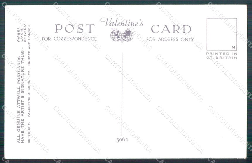 Mabel Lucie Attwell Valentine serie 5062 cartolina vintage postcard TC0442 – retro