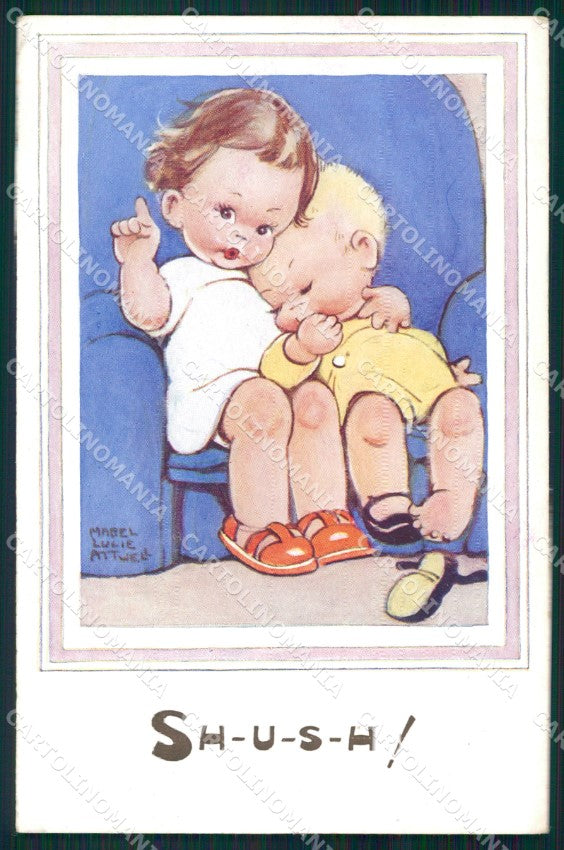 Mabel Lucie Attwell Valentine serie 1442 cartolina vintage postcard TC0443 – fronte