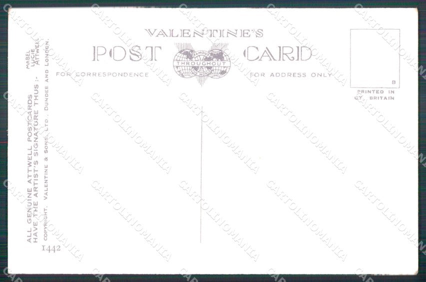 Mabel Lucie Attwell Valentine serie 1442 cartolina vintage postcard TC0443 – retro