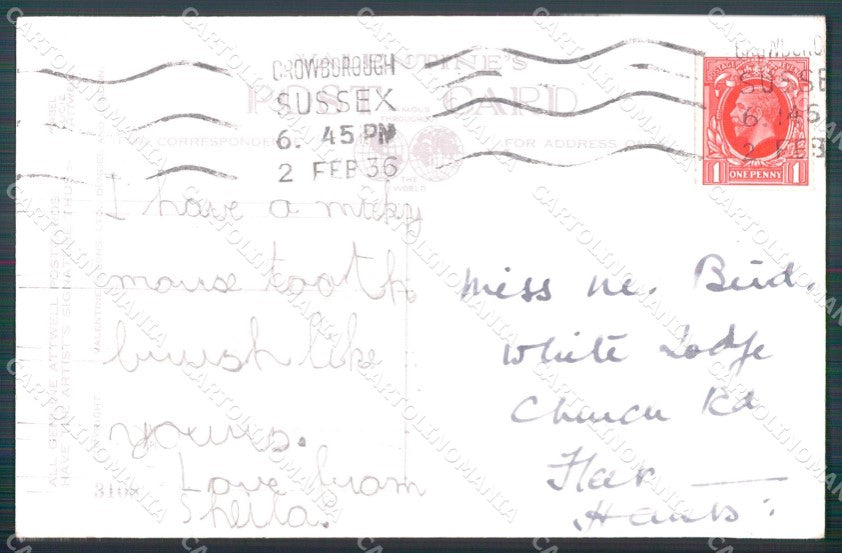 Mabel Lucie Attwell Valentine serie 3108 cartolina vintage postcard TC0448 – retro