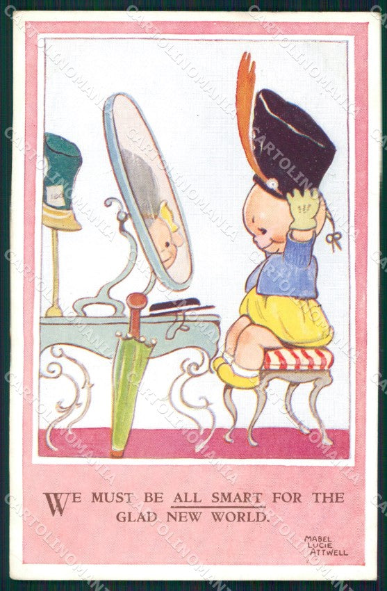 Mabel Lucie Attwell Valentine serie 883 cartolina vintage postcard TC0459 – fronte