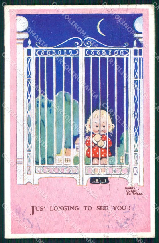 Mabel Lucie Attwell Valentine serie 3852 cartolina vintage postcard TC0461 – fronte