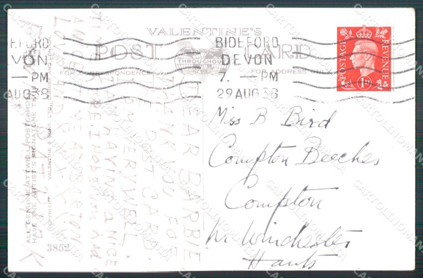 Mabel Lucie Attwell Valentine serie 3852 cartolina vintage postcard TC0461 – retro