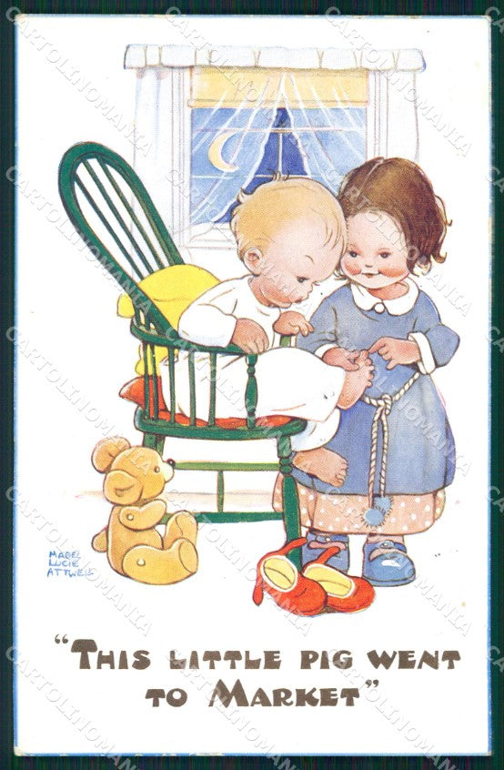 Mabel Lucie Attwell Valentine serie 1109 cartolina vintage postcard TC0463 – fronte