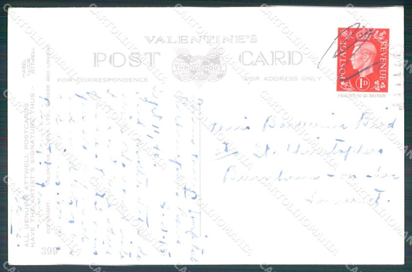 Mabel Lucie Attwell Valentine serie 399 cartolina vintage postcard TC0466 – retro