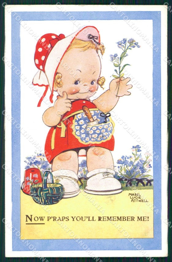 Mabel Lucie Attwell Valentine serie 490 cartolina vintage postcard TC0470 – fronte
