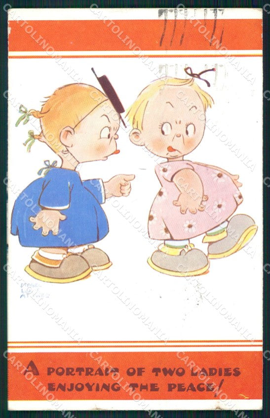 Mabel Lucie Attwell Valentine serie 1166 cartolina vintage postcard TC0481 – fronte