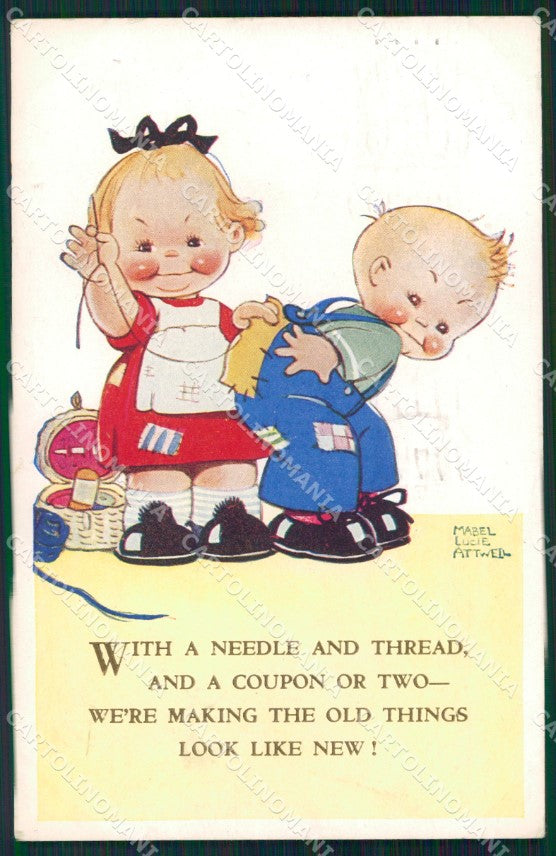 Mabel Lucie Attwell Valentine serie 589 cartolina vintage postcard TC0498 – fronte