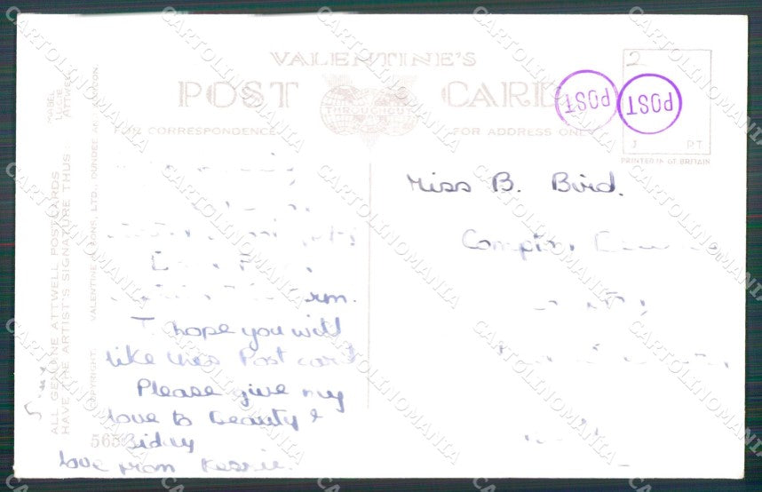 Mabel Lucie Attwell Valentine serie 565 cartolina vintage postcard TC0499 – retro