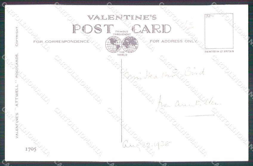 Mabel Lucie Attwell Valentine serie 1705 cartolina vintage postcard TC0501 – retro