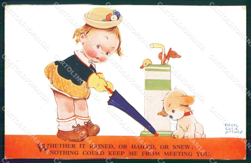 Mabel Lucie Attwell Valentine serie 2313 cartolina vintage postcard TC0503 – fronte