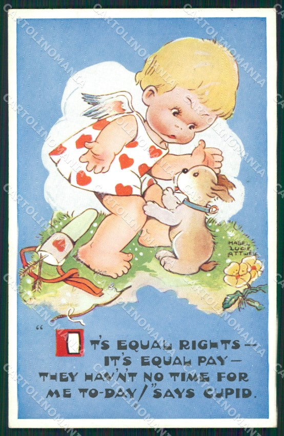Mabel Lucie Attwell Valentine serie 5322 cartolina vintage postcard TC0505 – fronte