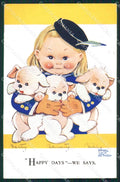 Mabel Lucie Attwell Valentine serie 3695 cartolina vintage postcard TC0507 – fronte