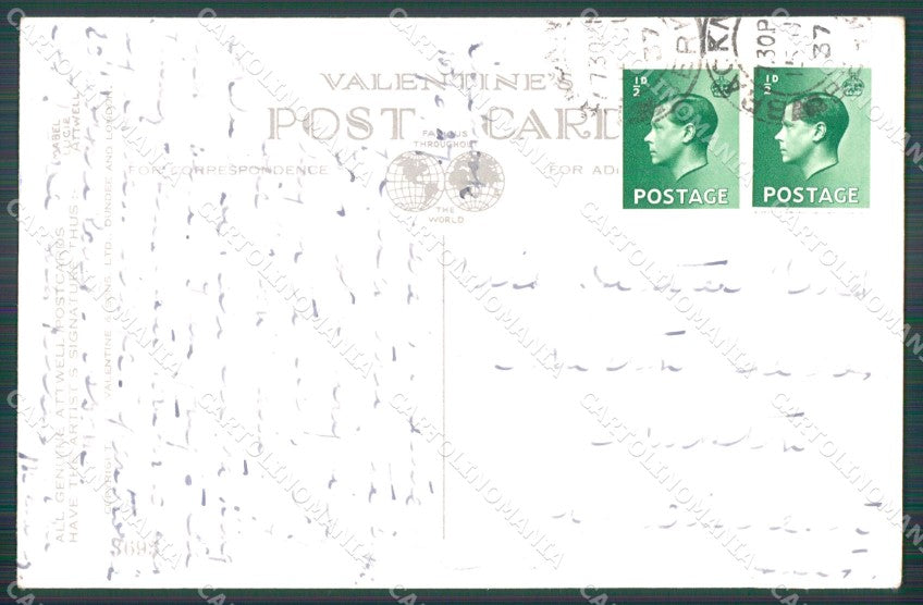 Mabel Lucie Attwell Valentine serie 3695 cartolina vintage postcard TC0507 – retro