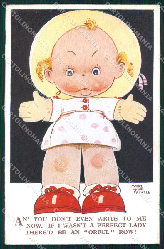 Mabel Lucie Attwell Valentine serie 3790 cartolina vintage postcard TC0508 – fronte