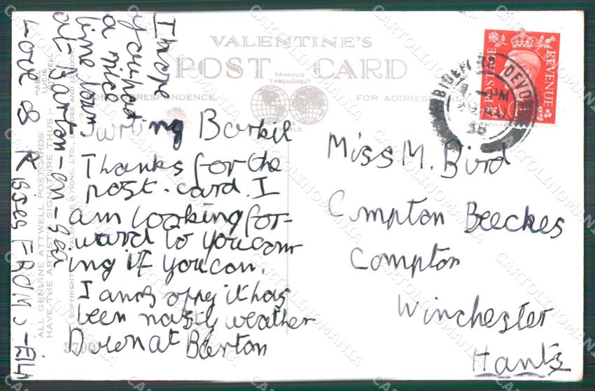 Mabel Lucie Attwell Valentine serie 3790 cartolina vintage postcard TC0508 – retro