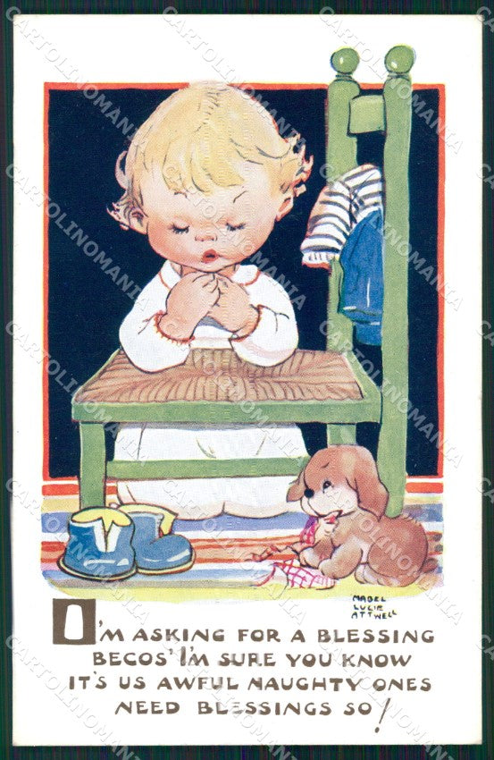 Mabel Lucie Attwell Valentine serie 5368 cartolina vintage postcard TC0510 – fronte