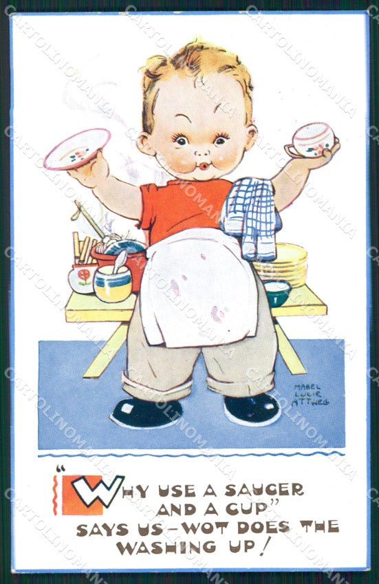 Mabel Lucie Attwell Valentine serie 5331 cartolina vintage postcard TC0512 – fronte
