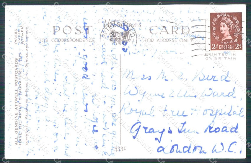 Mabel Lucie Attwell Valentine serie 5331 cartolina vintage postcard TC0512 – retro