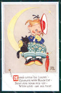 Mabel Lucie Attwell Valentine serie 870 Paper Moon cartolina postcard TC0535 – fronte